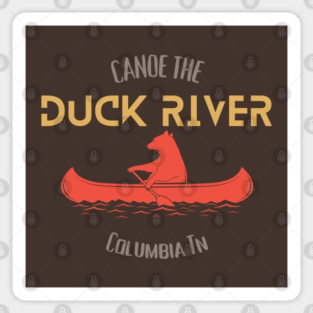 Canoe The Duck River Sticker by Sloat